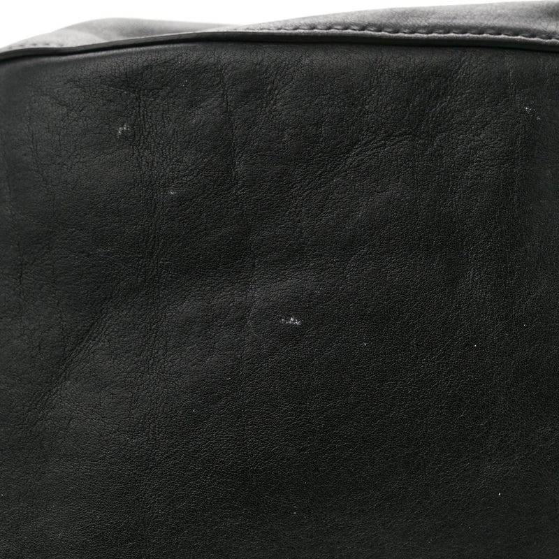 Grainy Calfskin Medium Knight Bag Black