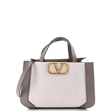 Vlogo Shopper Tote Canvas And Leather
