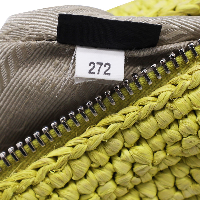 Triangle Logo Zip Crossbody Bag Crochet