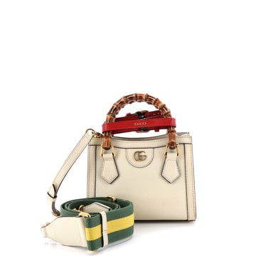 Diana Nm Bamboo Handle Tote Leather Mini