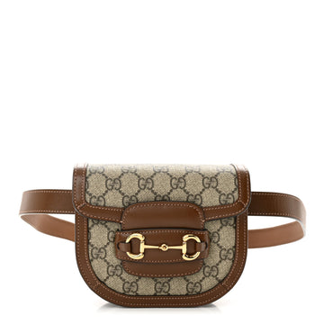 Gg Supreme Horsebit Belt Bag Beige Brown