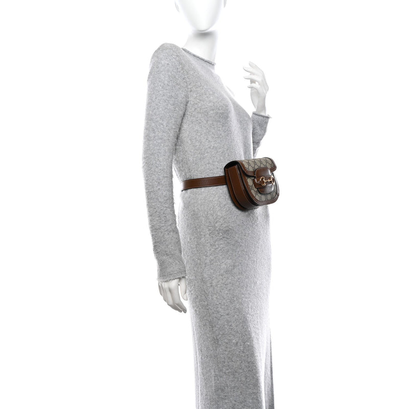 Gg Supreme Horsebit Belt Bag Beige Brown