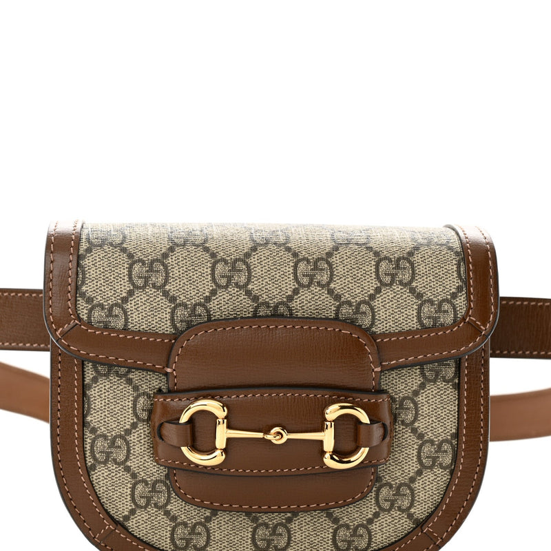Gg Supreme Horsebit Belt Bag Beige Brown
