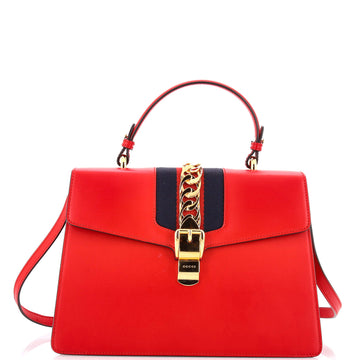 Gucci Sylvie Top Handle Bag Leather