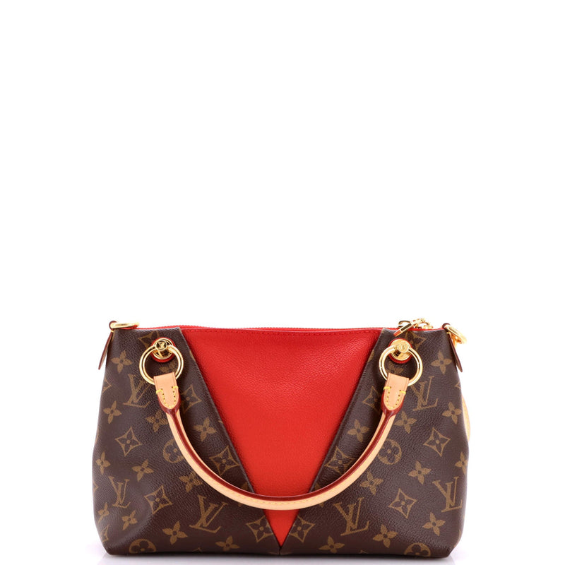 V Tote Canvas And Leather Bb