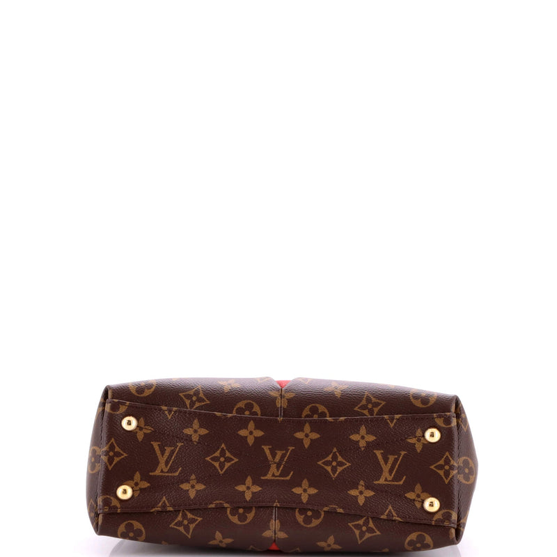 V Tote Canvas And Leather Bb