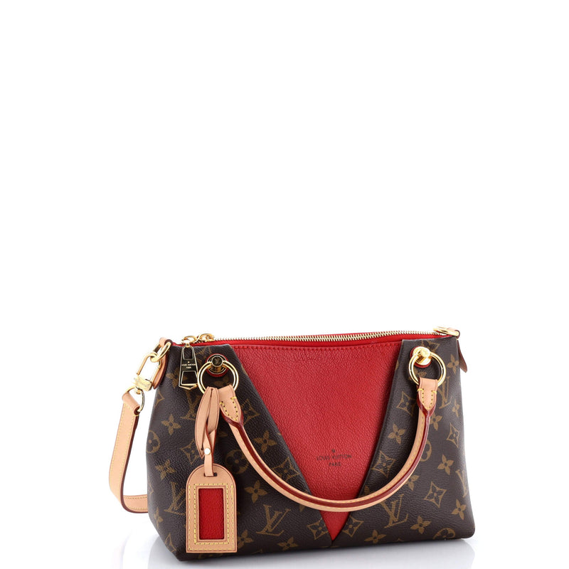 V Tote Canvas And Leather Bb