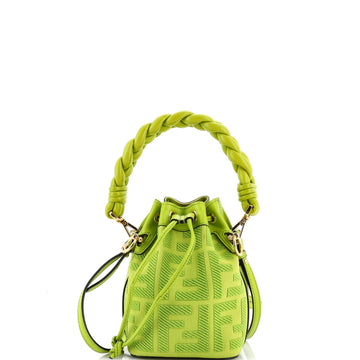 Woven Handle Mon Tresor Bucket Bag Zucca