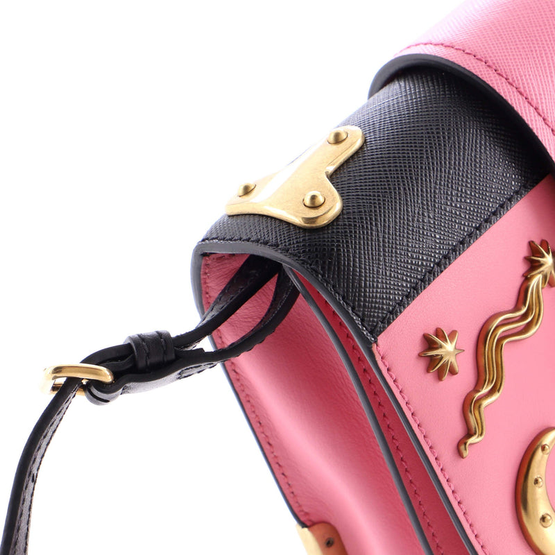 Cahier Crossbody Bag Embellished Leather