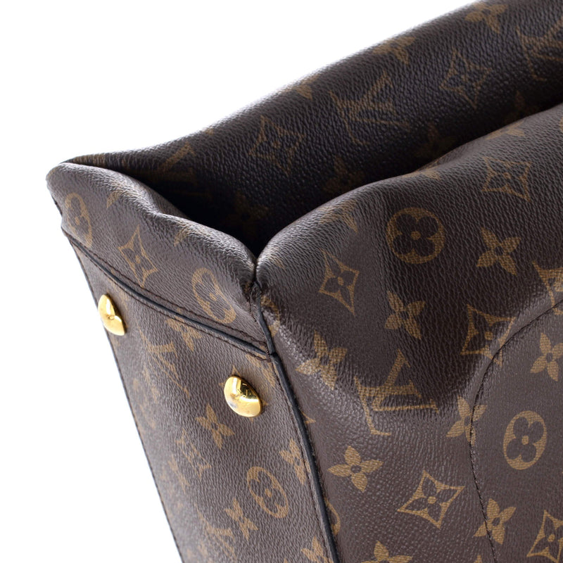 Flower Tote Canvas With Leather