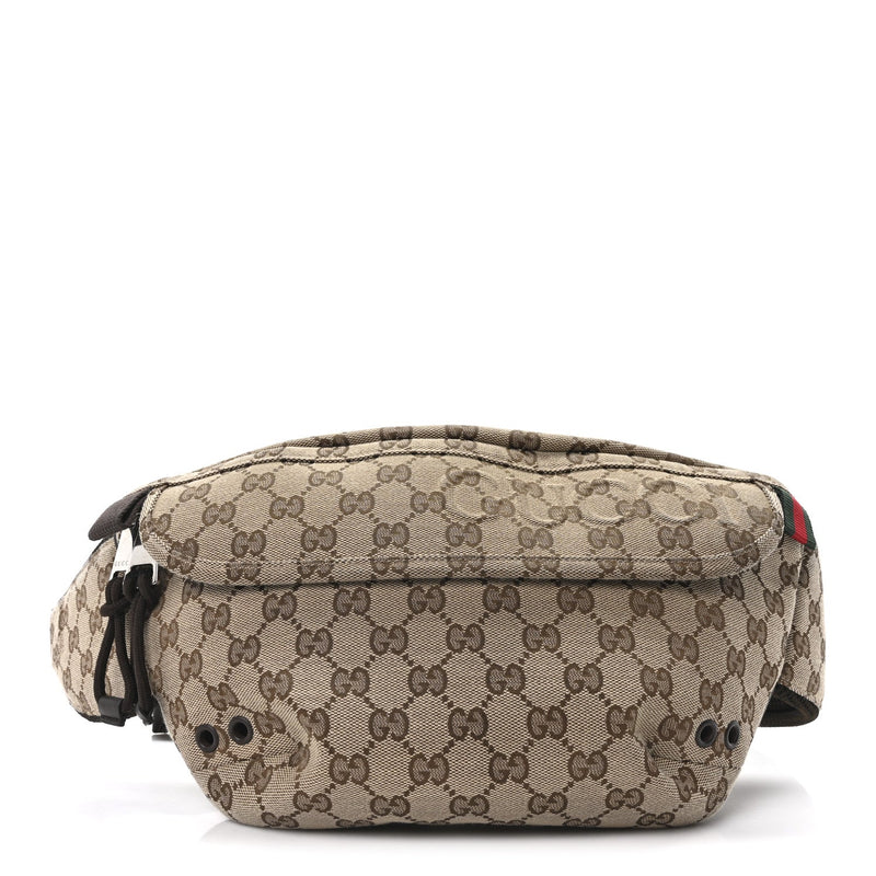 Large Belt Bag Beige Dark Brown