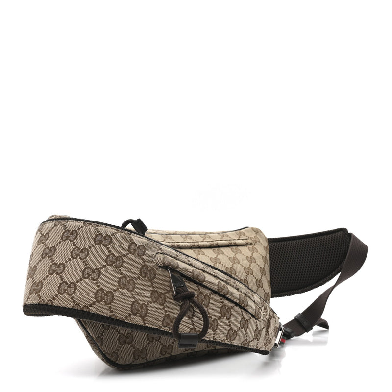 Large Belt Bag Beige Dark Brown