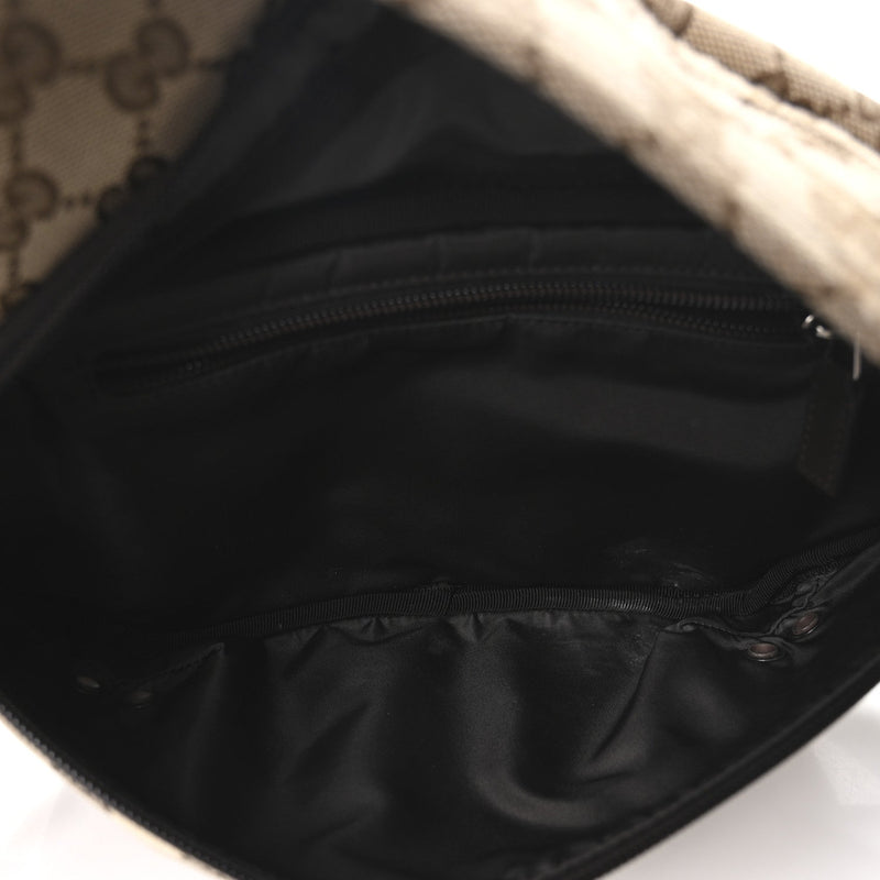 Large Belt Bag Beige Dark Brown