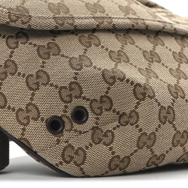 Large Belt Bag Beige Dark Brown