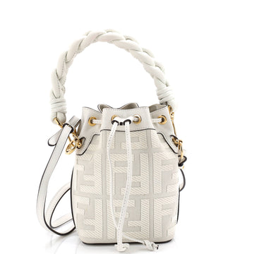 Woven Handle Mon Tresor Bucket Bag Zucca