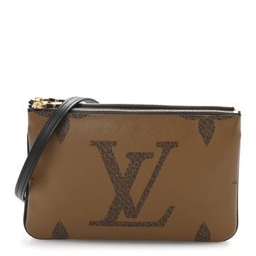 Reverse Giant Double Zip Pochette