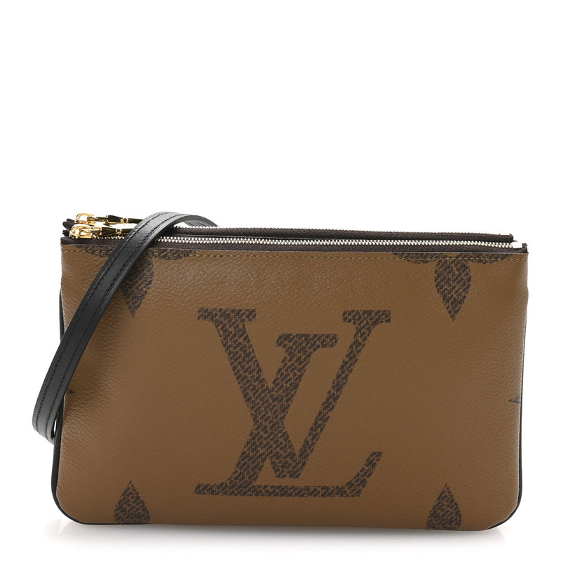 Reverse Giant Double Zip Pochette