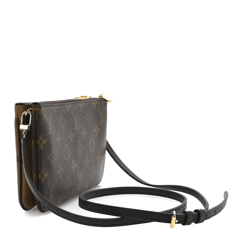Reverse Giant Double Zip Pochette