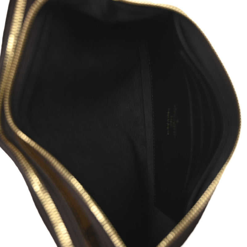 Reverse Giant Double Zip Pochette