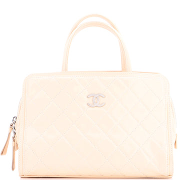 Zip Around Satchel Quilted Calfskin