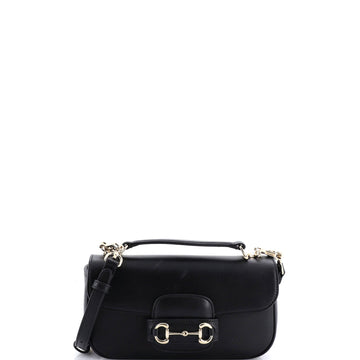 Gucci Horsebit Flap Shoulder Bag Leather