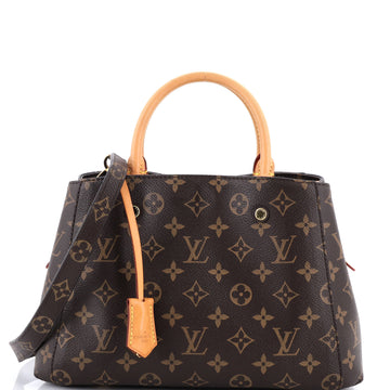 Louis Vuitton Montaigne Handbag Canvas