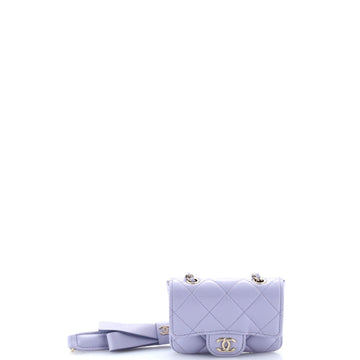 Bow Strap Classic Flap Clutch With Chain