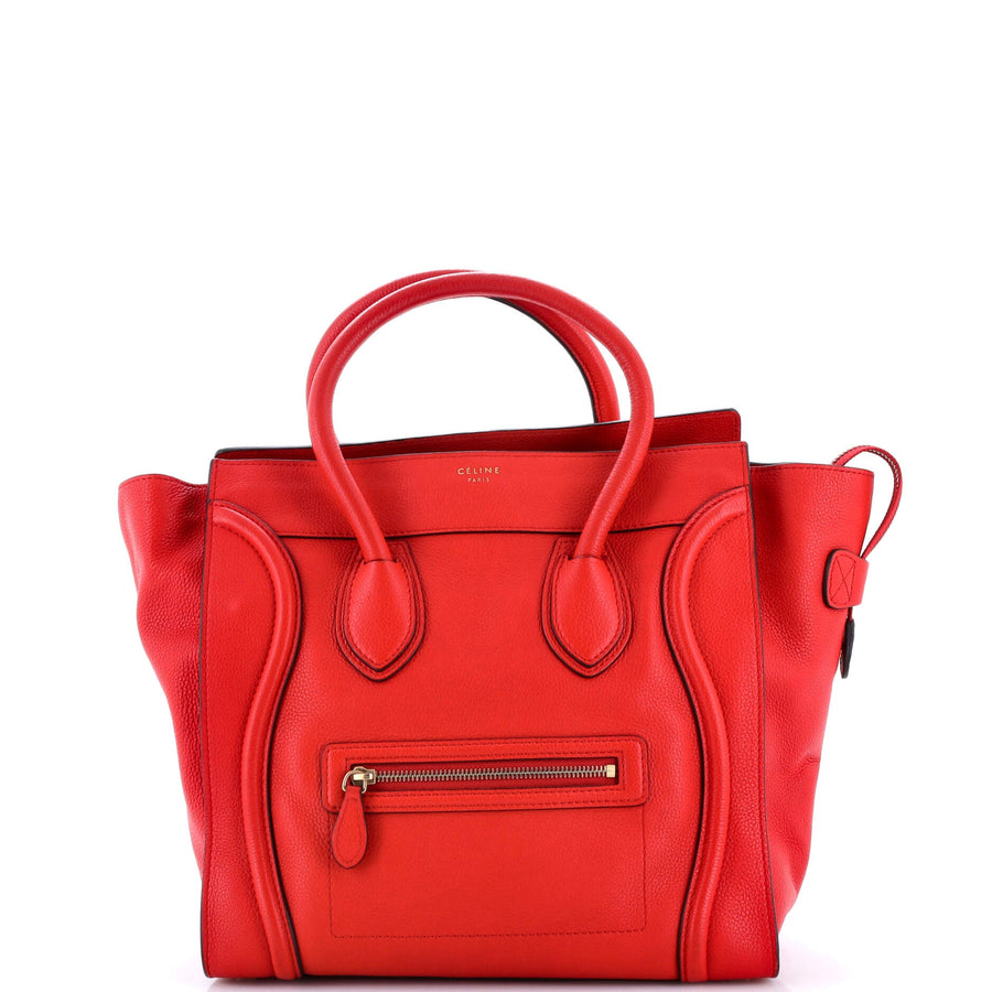 Celine Luggage Bag Grainy Leather Mini