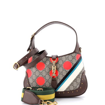 Jackie Hobo Studded Printed Gg Coated