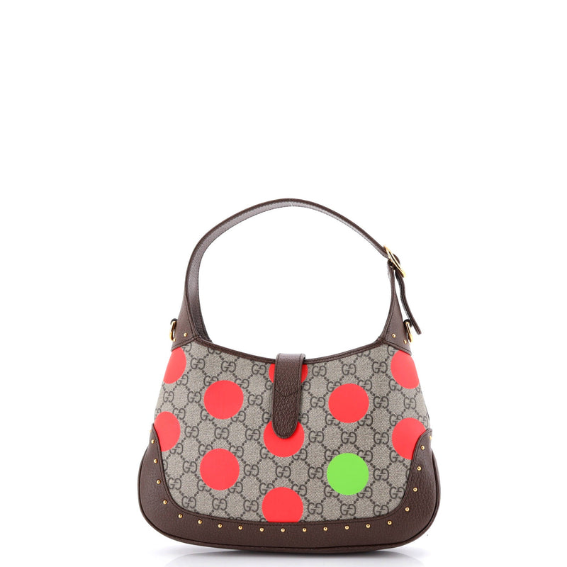 Jackie Hobo Studded Printed Gg Coated