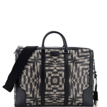 Eden Briefcase Caleido Gg Coated Canvas