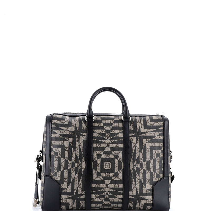 Eden Briefcase Caleido Gg Coated Canvas