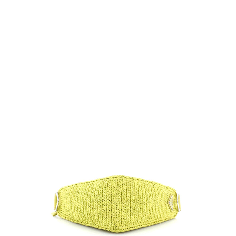 Triangle Logo Zip Crossbody Bag Crochet