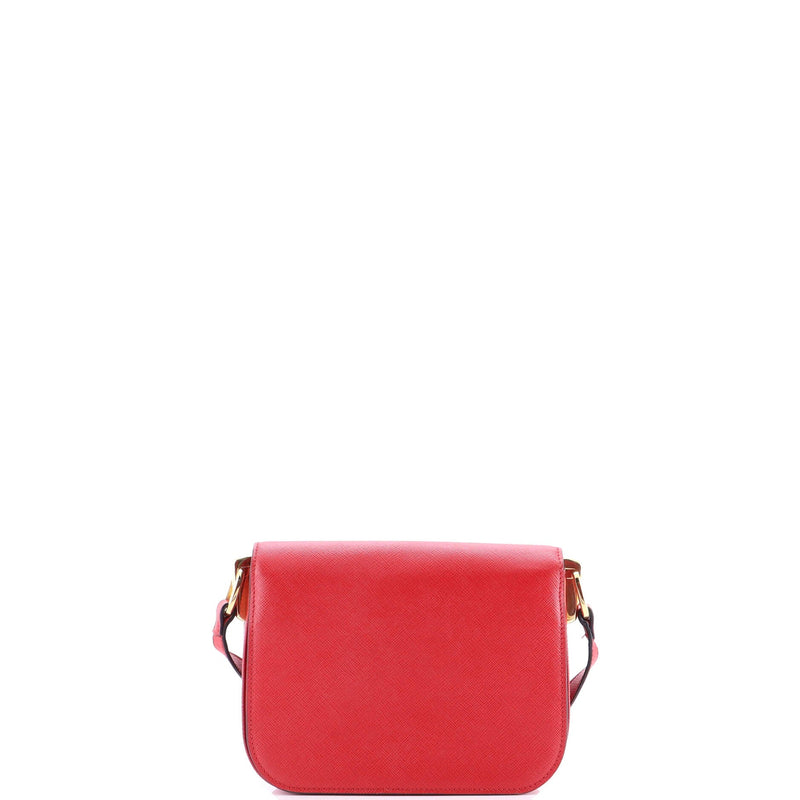 Embleme Flap Bag Saffiano Leather Small