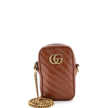 Gg Marmont Vertical Phone Crossbody Bag