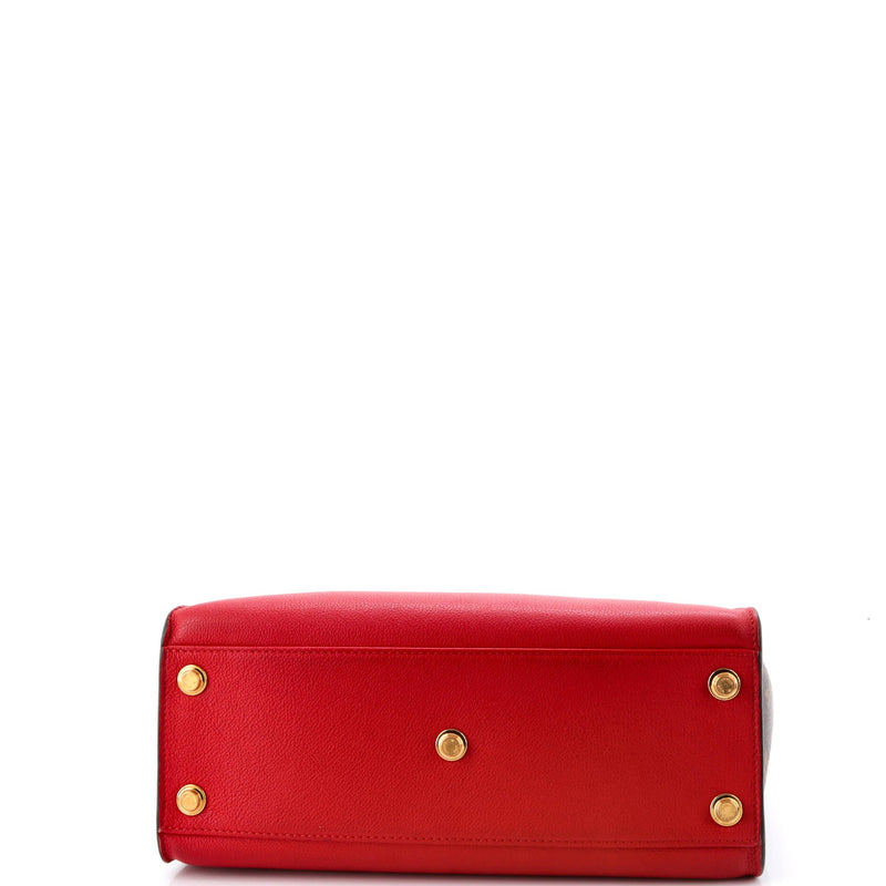 On My Side Tote Leather With Canvas Mm