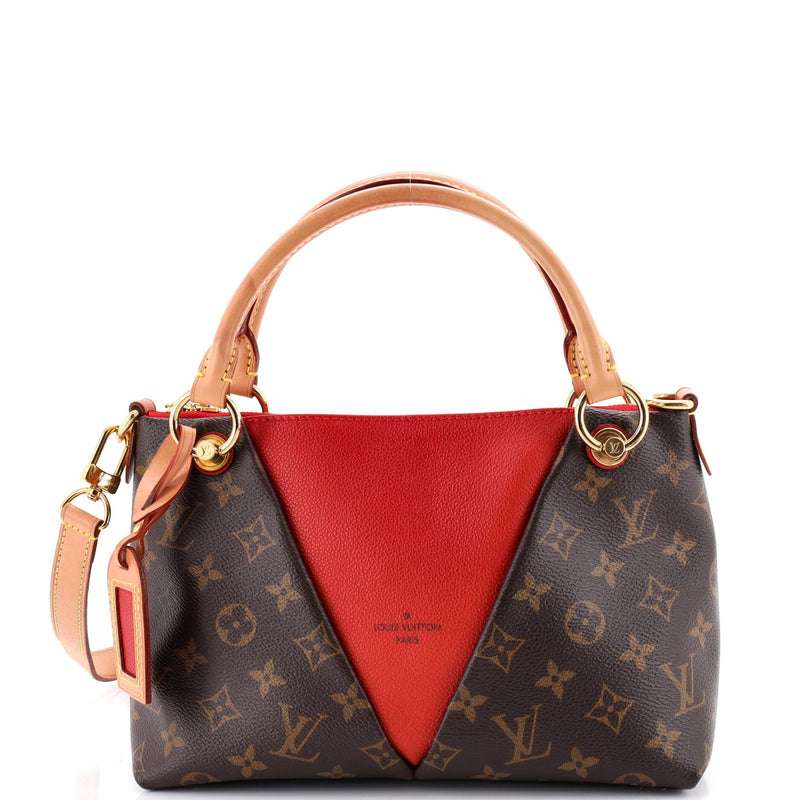 V Tote Canvas And Leather Bb