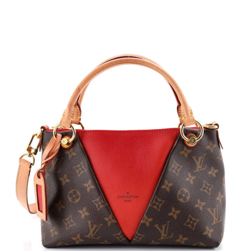 V Tote Canvas And Leather Bb