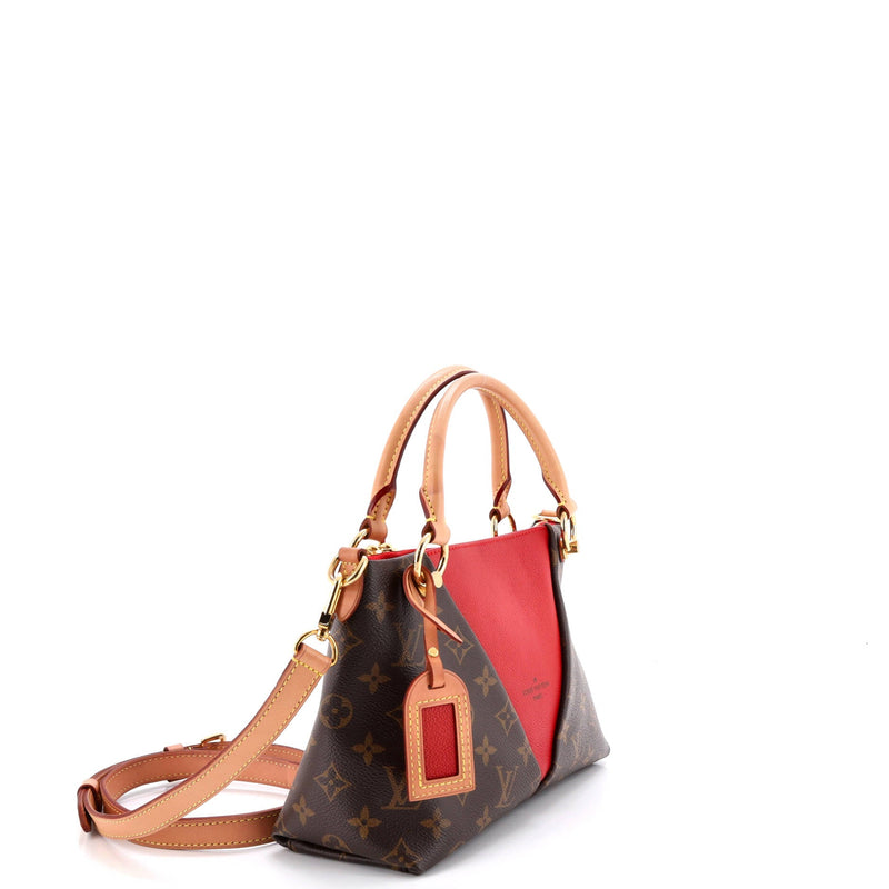 V Tote Canvas And Leather Bb