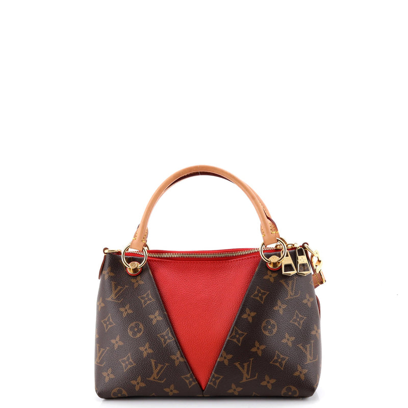 V Tote Canvas And Leather Bb