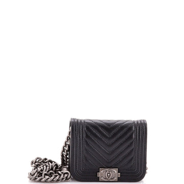 Boy Flap Chain Belt Bag Chevron Lambskin