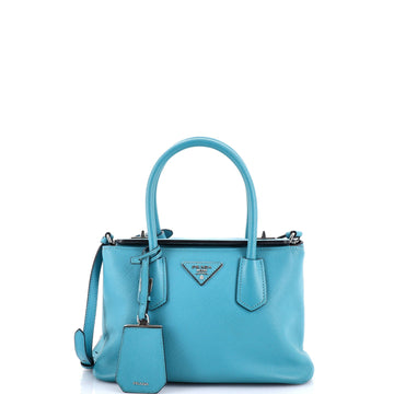 Prada Turnlock Cuir Twin Tote Saffiano