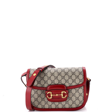Gucci Horsebit Shoulder Bag Gg Coated