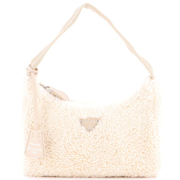 Prada Re-Edition Hobo Shearling Mini