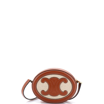 Triomphe Oval Crossbody Bag Canvas And