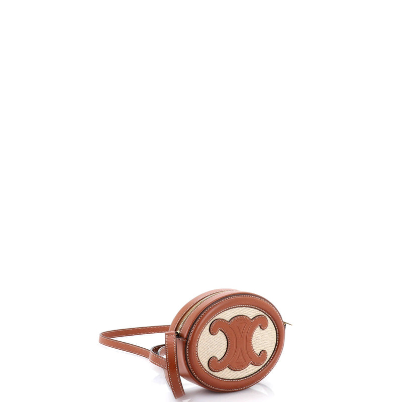 Triomphe Oval Crossbody Bag Canvas And