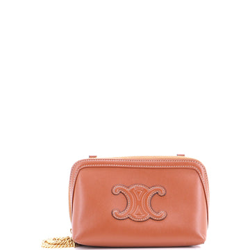 Celine Cuir Triomphe Zip Around Chain