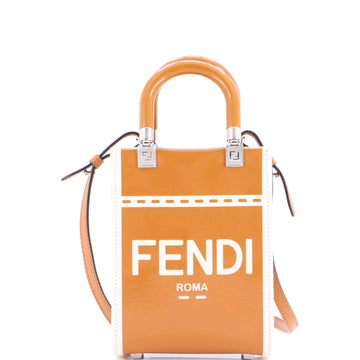 Fendi Sunshine Shopper Tote Patent And