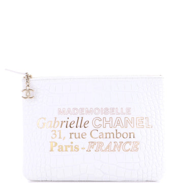 Signature O Case Pouch Printed Crocodile