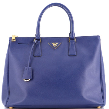 Double Zip Lux Tote Saffiano Leather